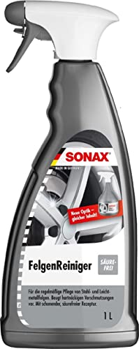 SONAX FelgenReiniger (1 Liter) säurefrei für Leichtmetall- & Stahlfelgen, entfernt schnell und einfach Bremsstaub und...