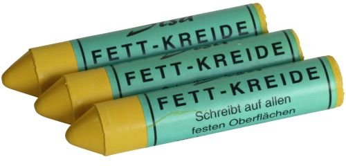 Sisa Fett-Signierkreide Farbe: gelb Durchmesser: 17 mm Inhalt 12 Stück