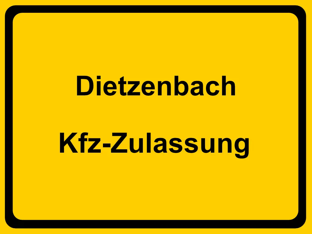 Zulassungsstelle Dietzenbach OF Kennzeichen reservieren